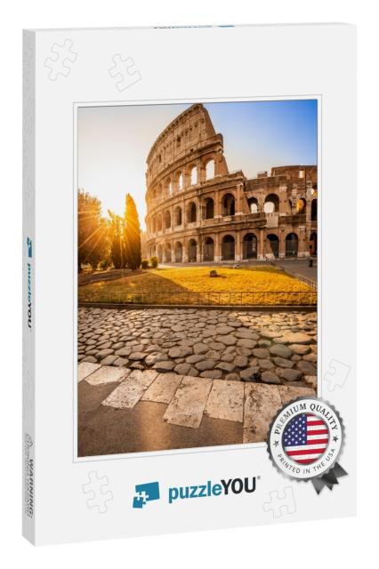 Colosseum At Sunrise, Rome, Italy... Jigsaw Puzzle