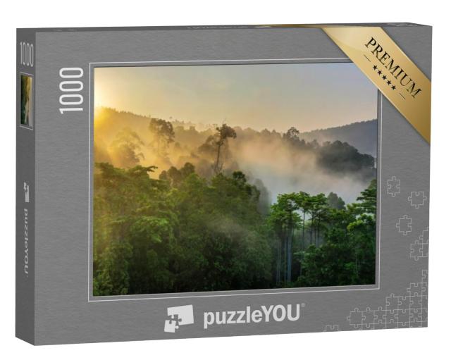 Puzzel 1000 stukjes „Tropisch regenwoud, adembenemend uitzicht op het regenwoud van Borneo“