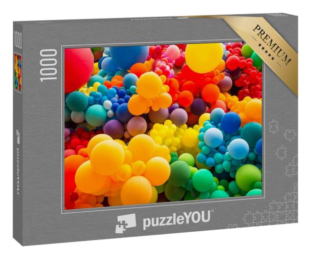 Puzzle 1000 Teile „Regenbogenfarben: Ballons“