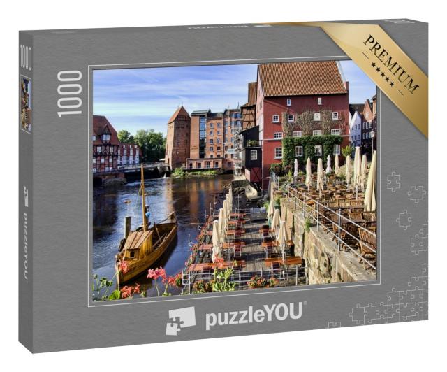 Puzzle 1000 Teile „Historische Stadt Lüneburg, Niedersachsen, Deutschland“
