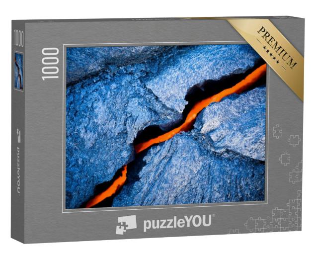 Puzzel 1000 stukjes „Lavaspleet in het nationale park Hawaii Volcano“