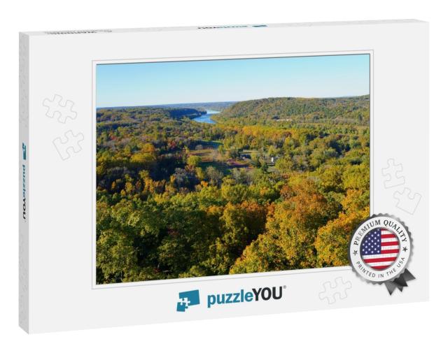 View of the Delaware River Between Bucks County, Pennsylv... Jigsaw Puzzle