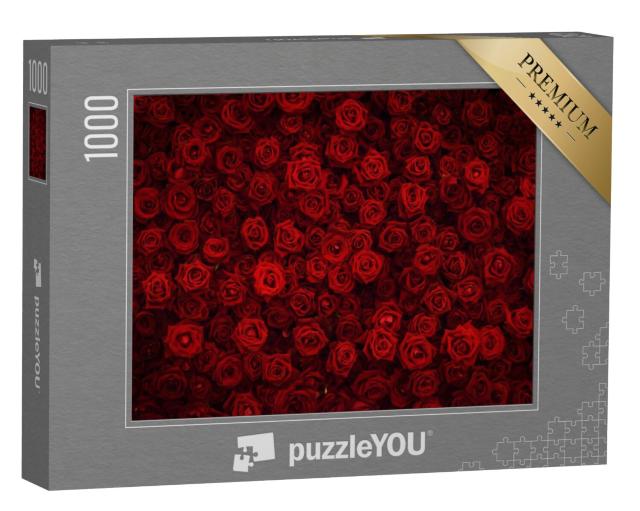 Puzzel 1000 stukjes „Rode rozen“