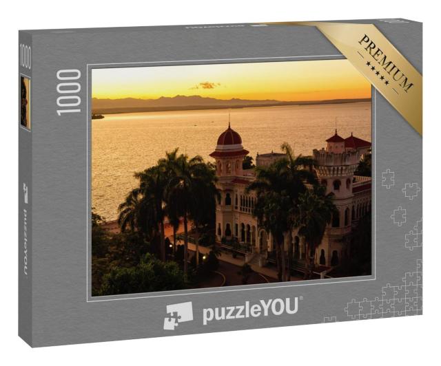 Puzzle 100 Teile „Valle Palace bei Sonnenaufgang, Cienfuegos, Kuba“