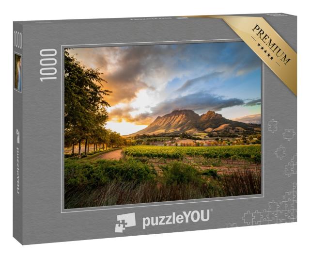 Puzzle 1000 Teile „Weinregion bei Stellenbosch mit Blick auf den Simonsberg, Südafrika“