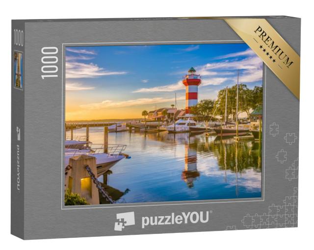 Puzzel 1000 stukjes „Vuurtoren bij schemering“