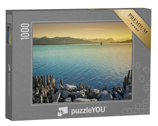 Puzzel 1000 stukjes „Impressie van het Bodenmeer en de Alpen“