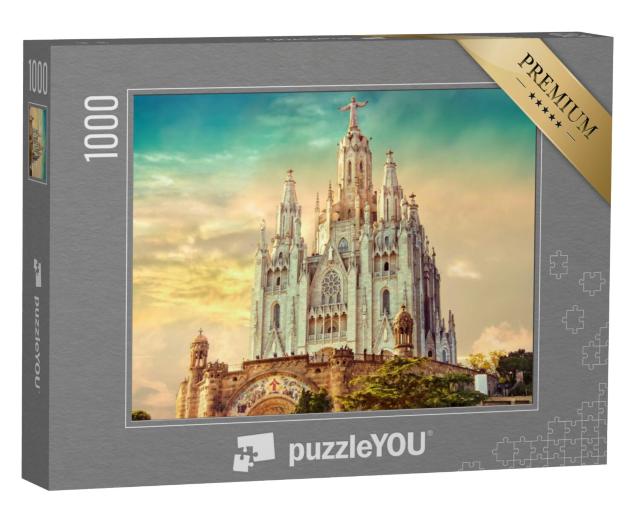 Puzzel 1000 stukjes „Kerk van het Heilig Hart van Jezus, Barcelona, Spanje“