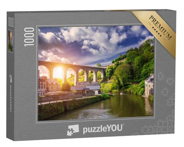 Puzzel 1000 stukjes „Haven van Dinan aan de monding van de Rance, Bretagne, Frankrijk“