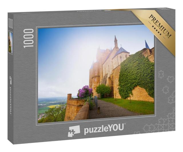 Puzzle 1000 Teile „ Mauer mit Efeu der schönen Burg Hohenzollern“
