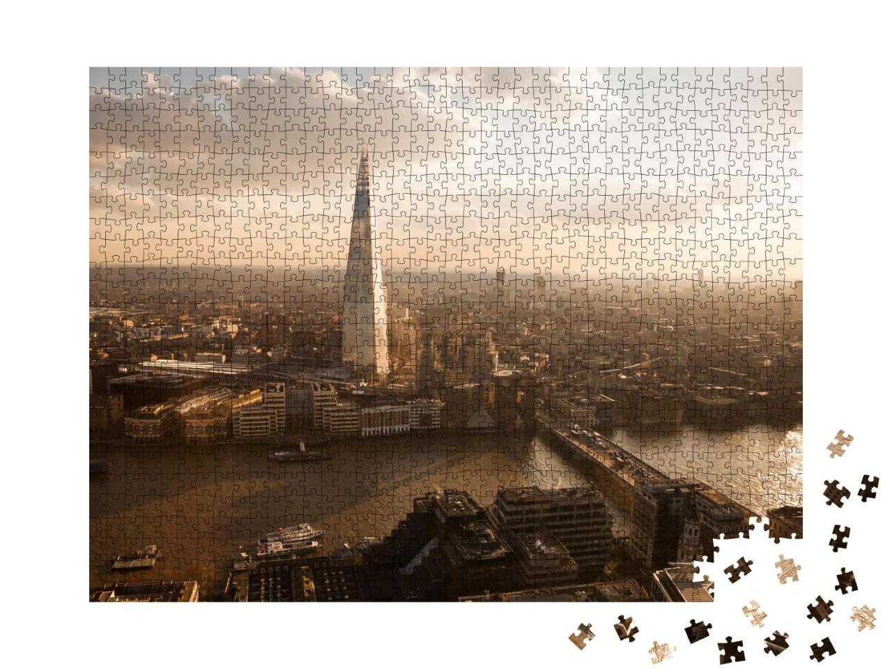 Puzzle 1000 Teile „Londoner Skyline The Shard bei Sonnenuntergang“