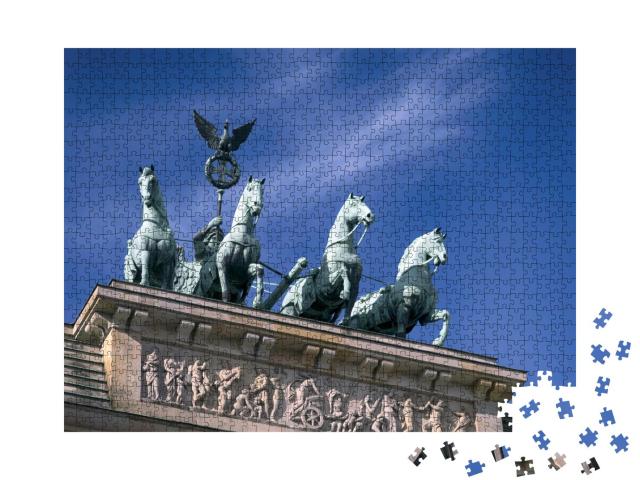 Puzzle 1000 Teile „Quadriga auf dem Brandenburger Tor in Berlin, Deutschland“
