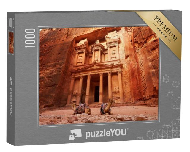 Puzzel 1000 stukjes „Al Khazneh: Schatkamer van de oude stad Petra, Jordanië“