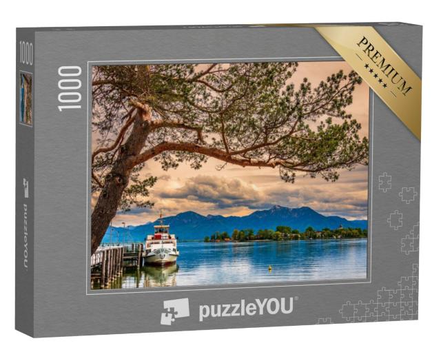 Puzzel 1000 stukjes „Landschap aan de Chiemsee bij Gstadt, Duitsland“