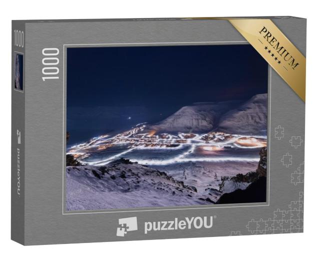 Puzzel 1000 stukjes „IJs en natuur: Spitsbergen bij poolnacht“