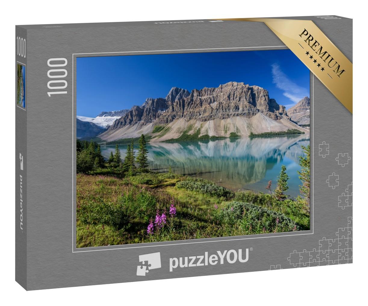 Puzzle 1000 Teile „Glasklarer Bow-See im Banff-Nationalpark, Alberta, Kanada“