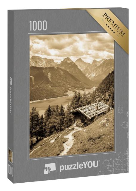 Puzzle 1000 Teile „Achensee in Österreich, Sepia“