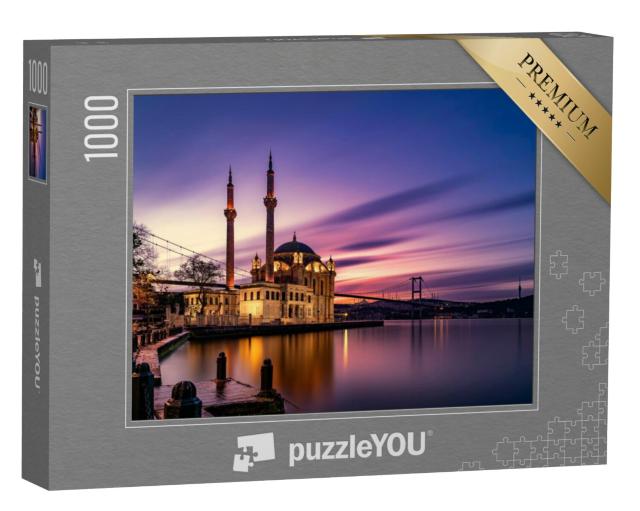 Puzzel 1000 stukjes „Prachtige zonsopgang bij de Ortaköy Moskee, Istanbul, Turkije“