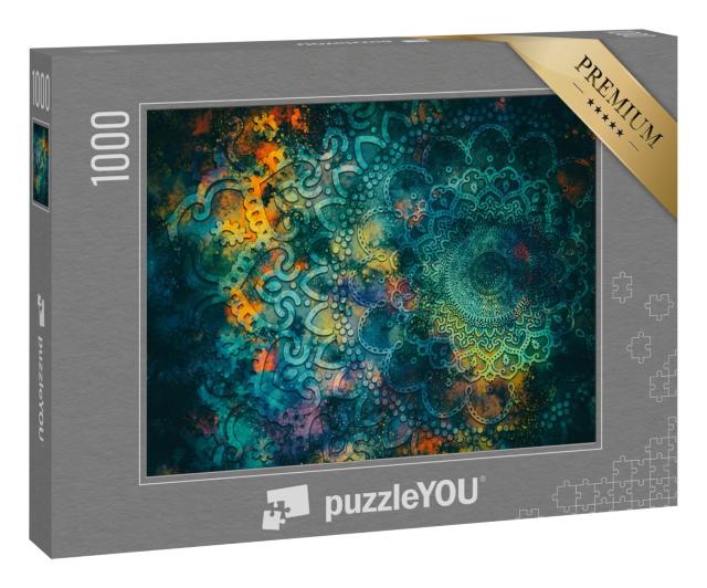 Puzzle 1000 Teile „Dgitale Kunst: Uralte Mandala-Muster“