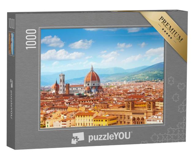 Puzzel 1000 stukjes „Panorama van Florence met de kathedraal van Santa Maria del Fiore“