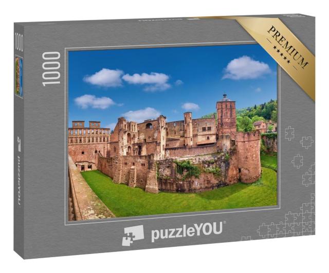 Puzzle 1000 Teile „Beeindruckende Ruinen des Heidelberger Schlosses, Deutschland“