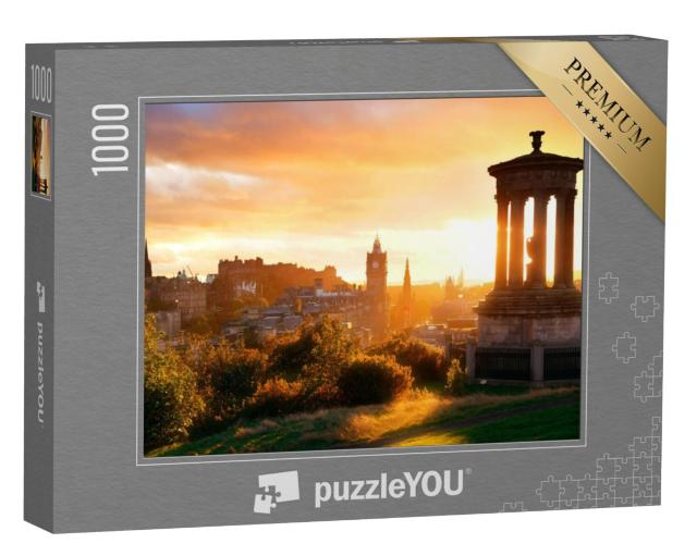 Puzzel 1000 stukjes „Edinburgh skyline in het ochtendlicht, Schotland“