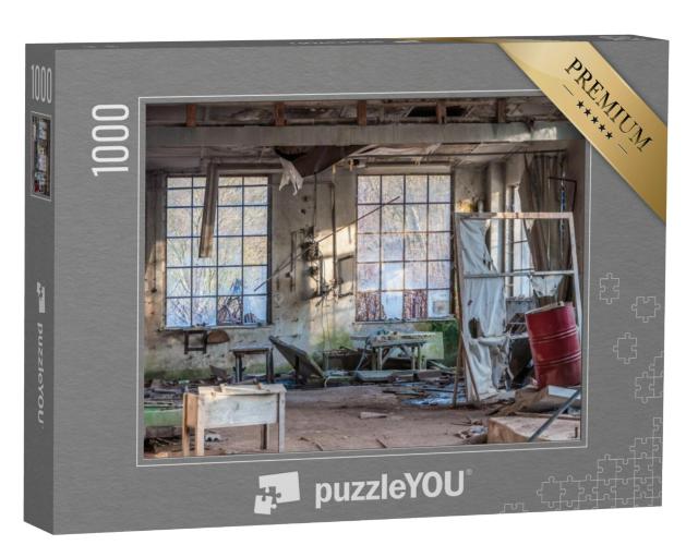 Puzzel 1000 stukjes „Oude fabriekswerkplaats“