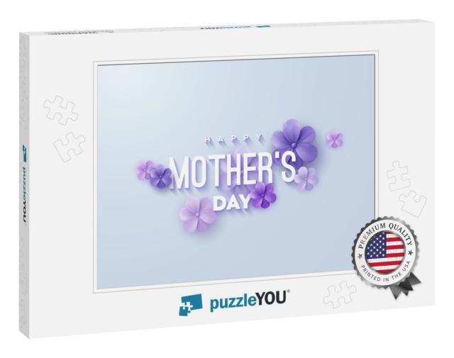 Happy Mothers Day. Vector Holiday Illustration Wit... Jigsaw Puzzle