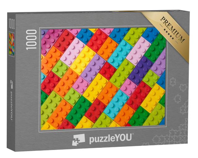 Puzzel 1000 stukjes „Patronen gemaakt van kleurrijke plastic stenen“