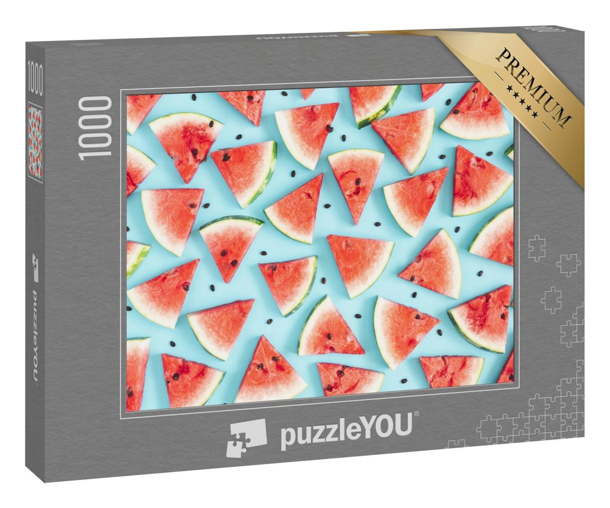 Puzzle 1000 Teile „Ein Muster aus Wassermelonen“