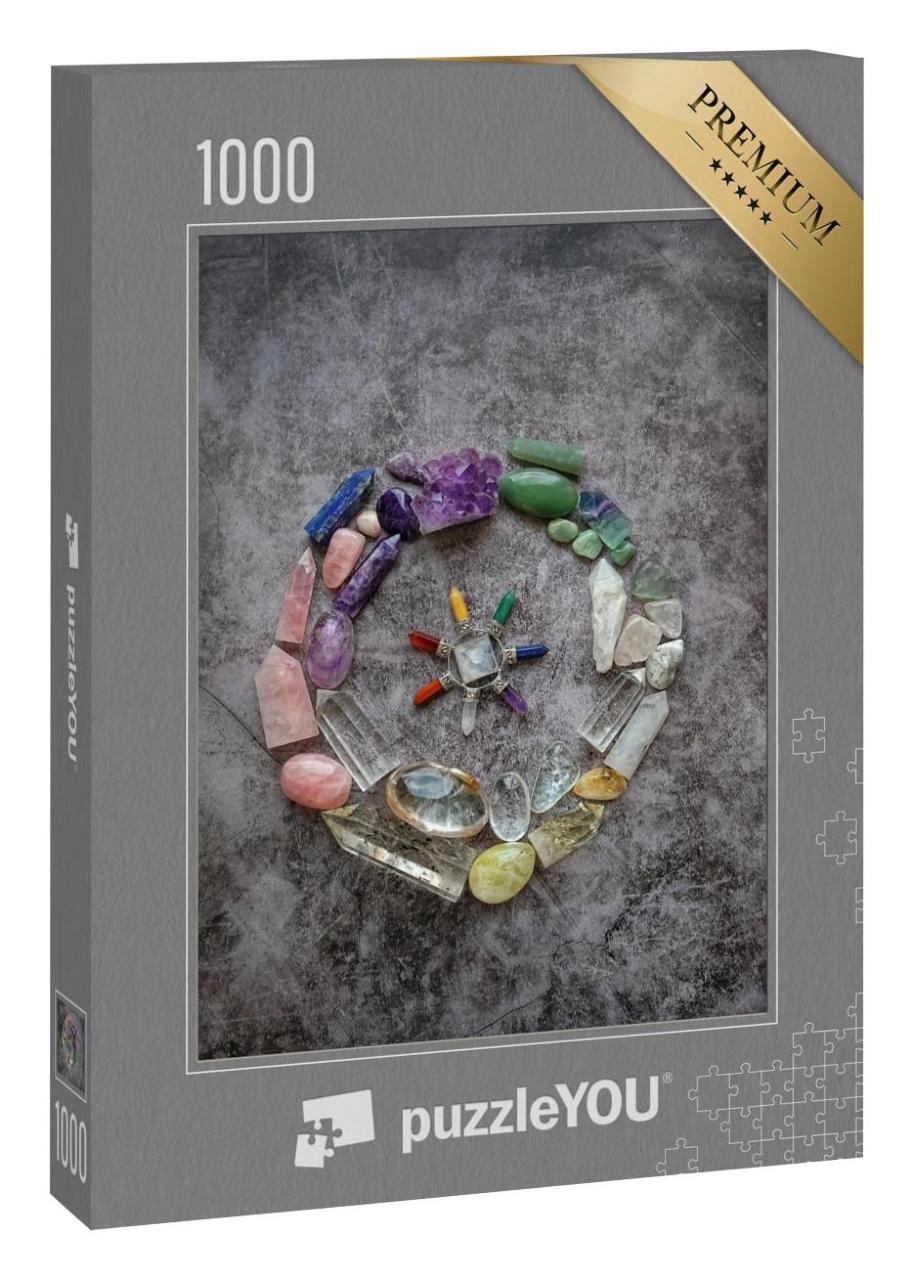 Puzzle 1000 Teile „Esoterik: Edelsteine und Mineralien“