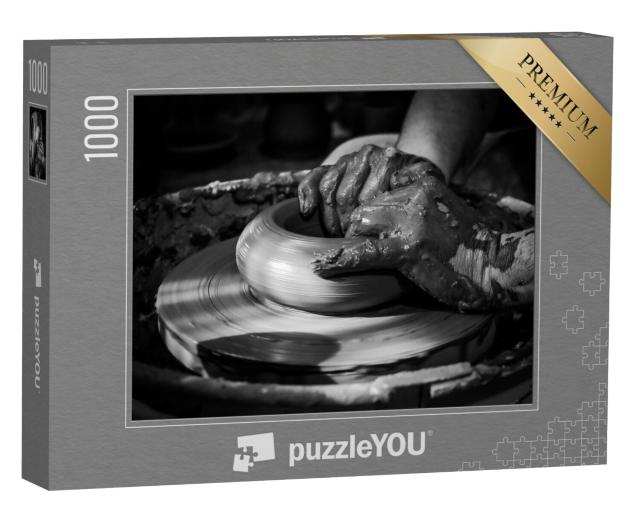 Puzzel 1000 stukjes „Aardewerk, zwart-wit“