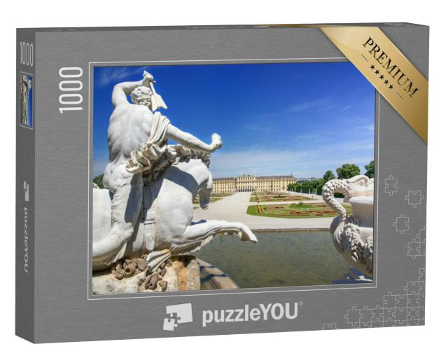 Puzzel 1000 stukjes „Neptunusfontein en paleis Schönbrunn in Wenen“