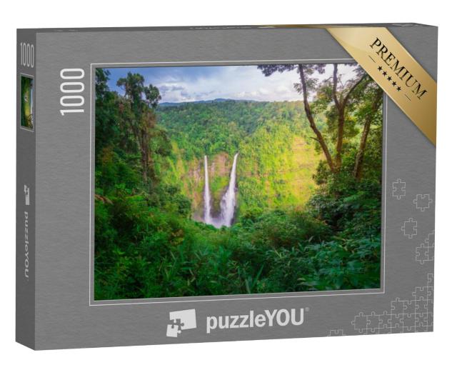 Puzzel 1000 stukjes „Tad Fane watervallen in Pakse, zuidelijk Laos“