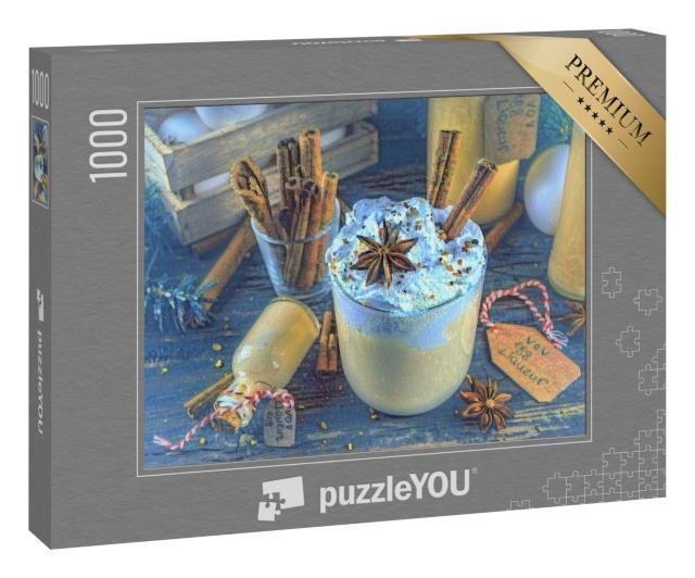 Puzzle 1000 Teile „im Stil von Paul-Cezanne - Weihnachts-Bombardino Livigno Cocktail - Puzzle-Kollektion Künstler & Gemälde“