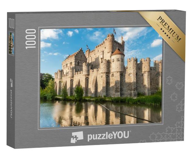 Puzzel 1000 stukjes „Legendarisch Kasteel Gravensteen in Gent, België“