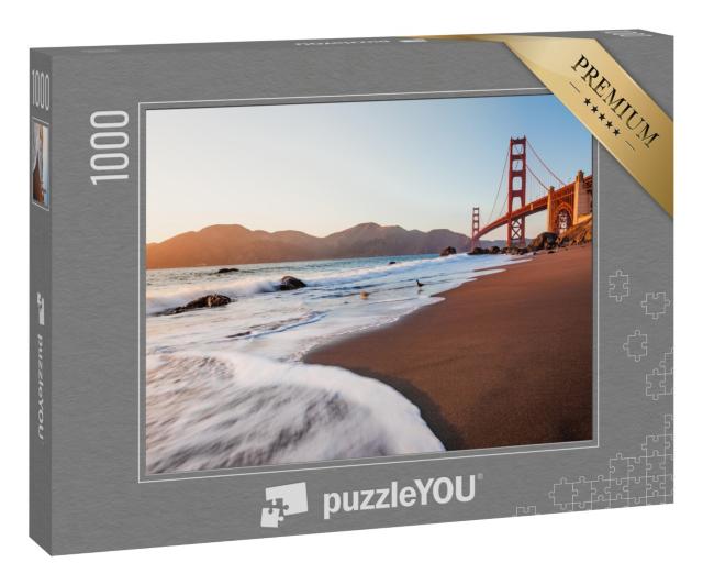 Puzzle 1000 Teile „Blick vom Marshall's Beach auf die Golden Gate Bridge, San Francisco, USA“