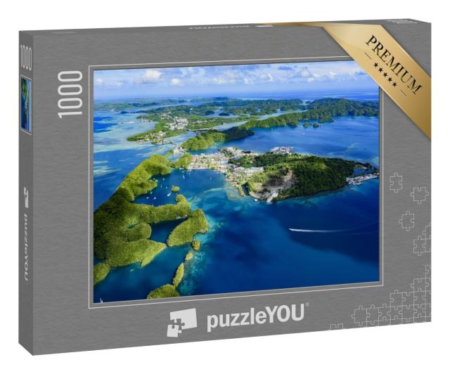 Puzzle 1000 Teile „Gesamtansicht der Insel Palau Malakal und Koror“