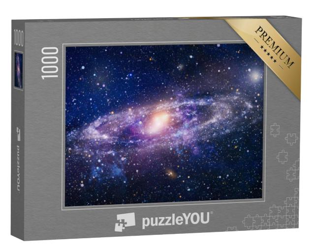 Puzzel 1000 stukjes „De schoonheid van de ruimte met planeten, sterren en sterrenstelsels“