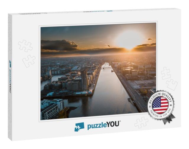 Sunset in Dublin, Drone Photography... Jigsaw Puzzle