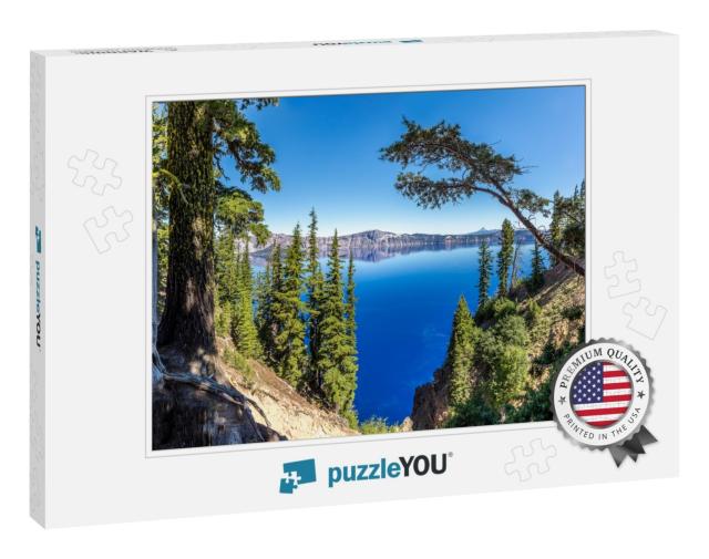 Panoramic View Over the Crater Lake, Crater Lake National... Jigsaw Puzzle