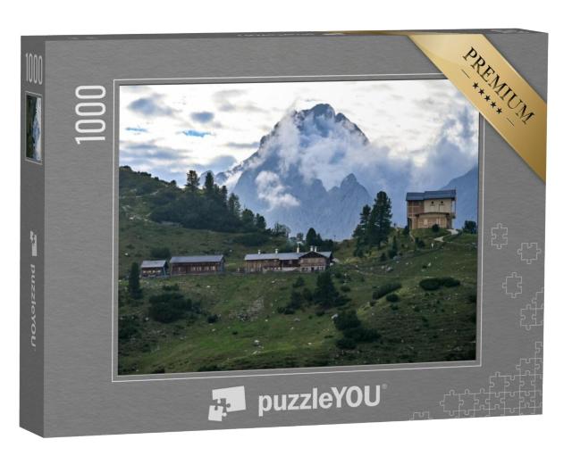 Puzzel 1000 stukjes „Berghut Schachenhaus met de oude Königshütte“