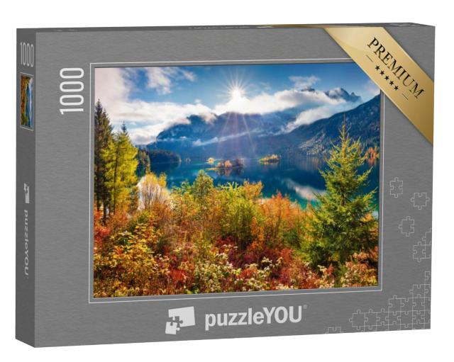 Puzzel 1000 stukjes „Herfstlandschap bij Eibsee, Duitsland“