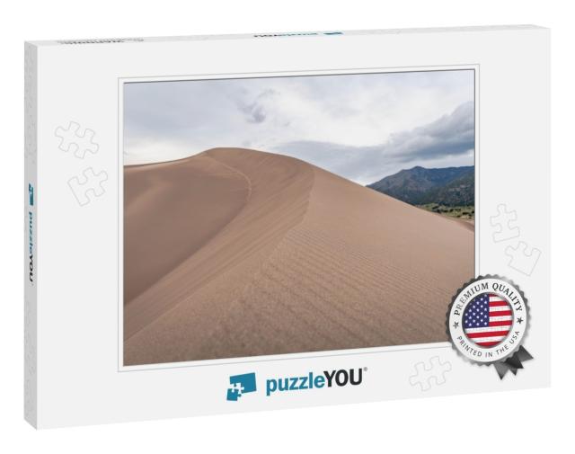 A Sandy Ridge At Great Sand Dunes National Park... Jigsaw Puzzle