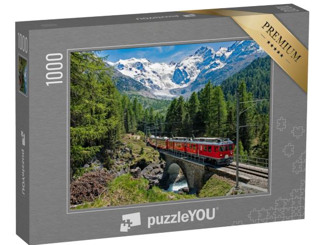 Puzzel 1000 stukjes „Bernina Express, Zwitserland“