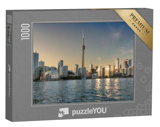 Puzzel 1000 stukjes „Toronto skyline bij zonsondergang“