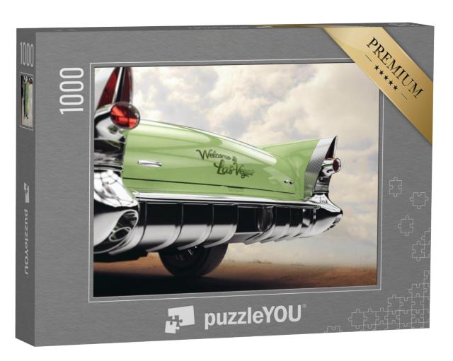 Puzzel 1000 stukjes „Oldtimer met opschrift Welcome to Las Vegas“