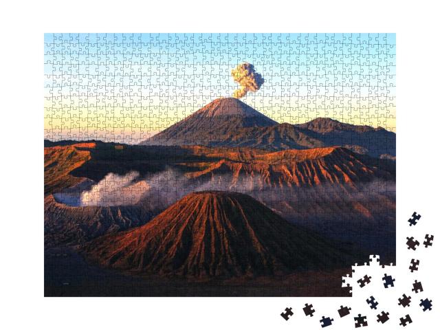 Puzzle 1000 Teile „Vulkane des Bromo-Nationalparks, Java, Indonesien“