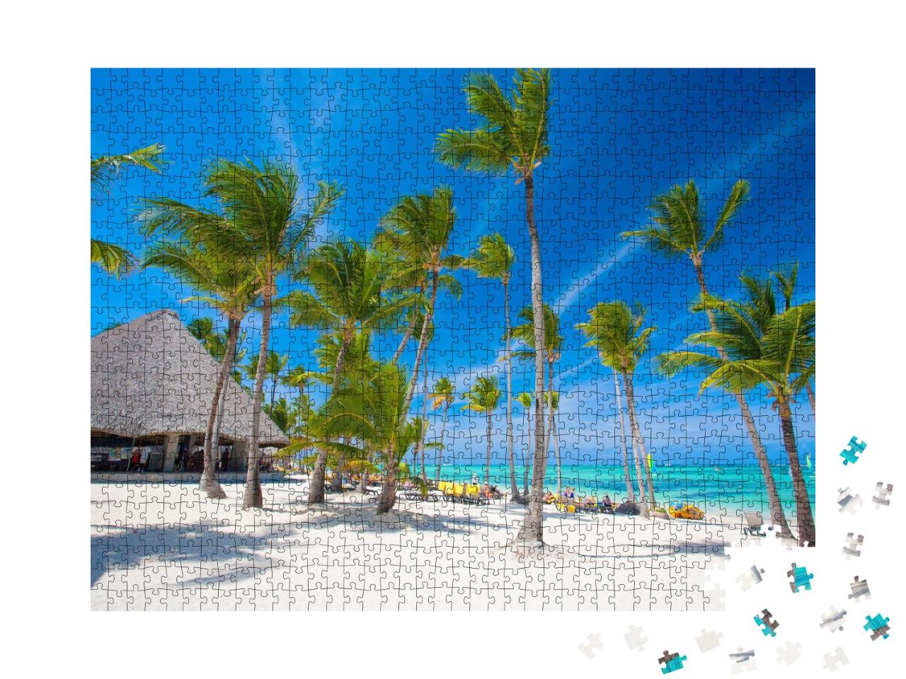 Puzzle 1000 Teile „Weißer Strand in der Dominikanischen Republik“