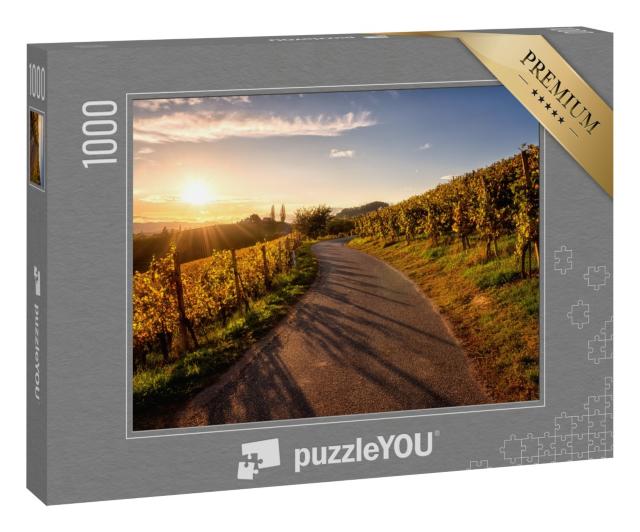 Puzzle „Weinberge bei Sonnenuntergang, Weinregion Maribor, Slowenien“